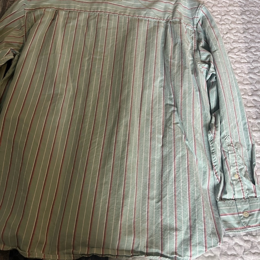 American Eagle Outfitters Mint and Red Striped Shirt - Picture 8 of 10